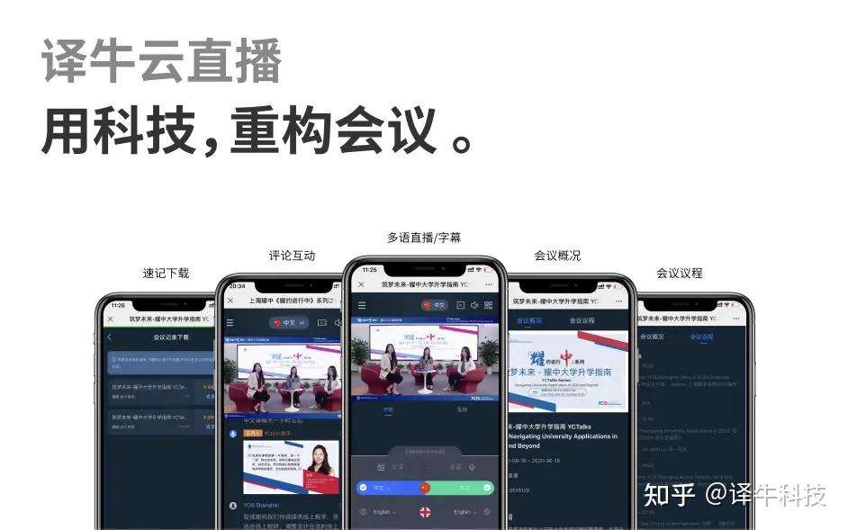主打功能:在線觀看視頻直播會議,同時還具備翻譯,字幕,速記,互動,多