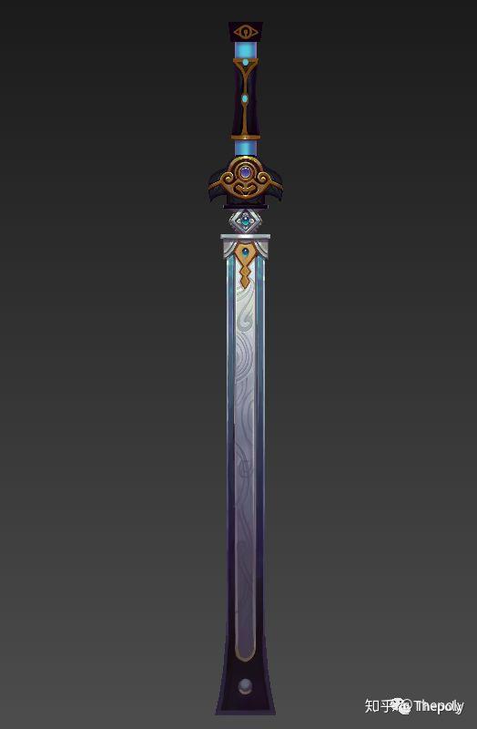 手绘模型教程分享流云剑