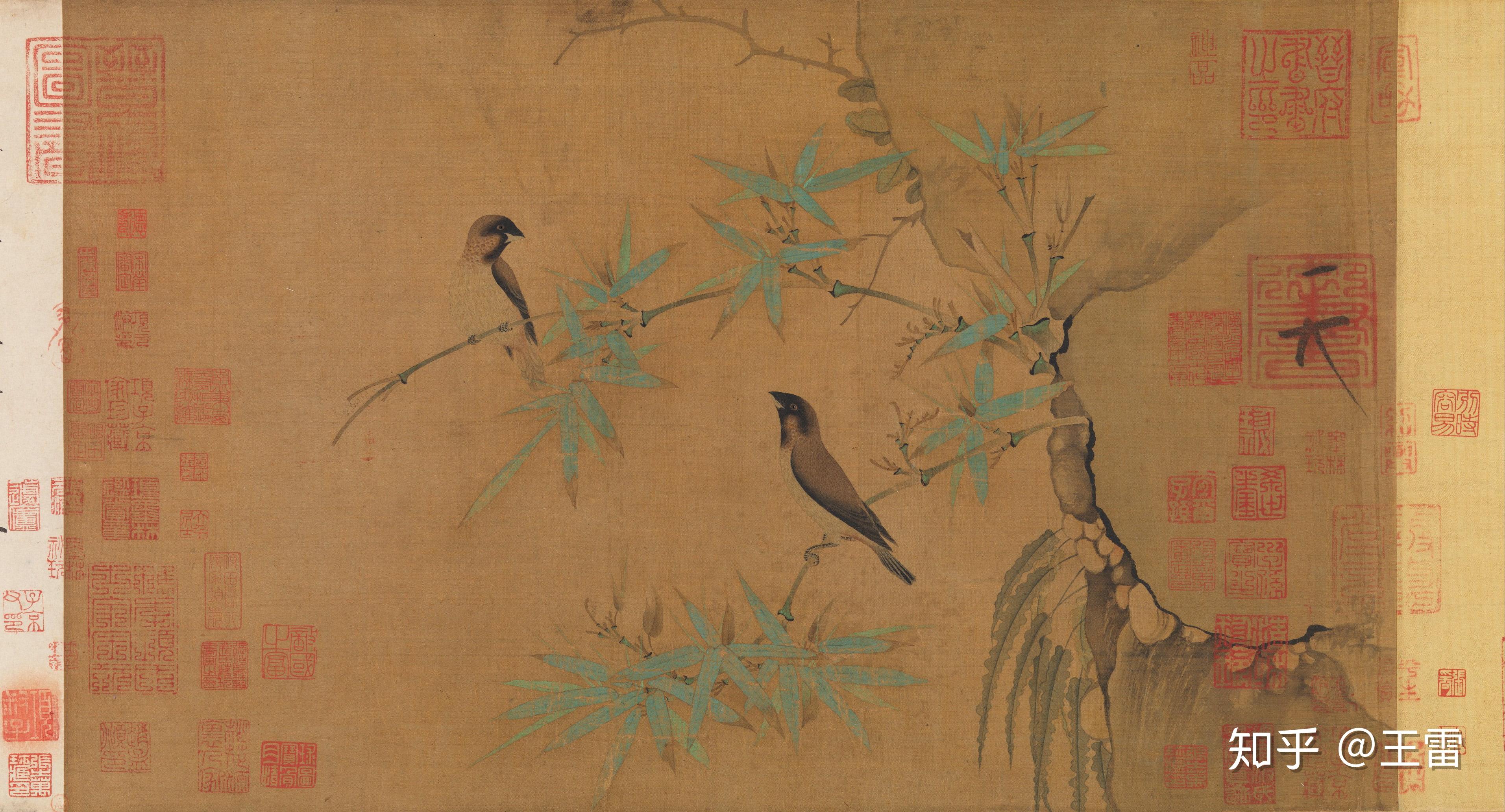 宋·赵佶《竹禽图》美国大都会艺术博物馆藏南宋·梁楷《六祖斫竹图》