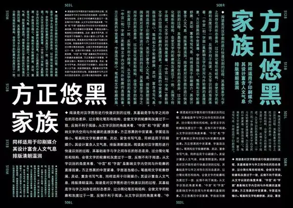 方正第二代中文屏显字体 悠黑家族 知乎