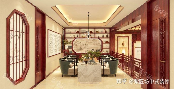 石家庄380㎡别墅装修丨这栋中式别墅大宅,重新定义了“高贵” - 知乎
