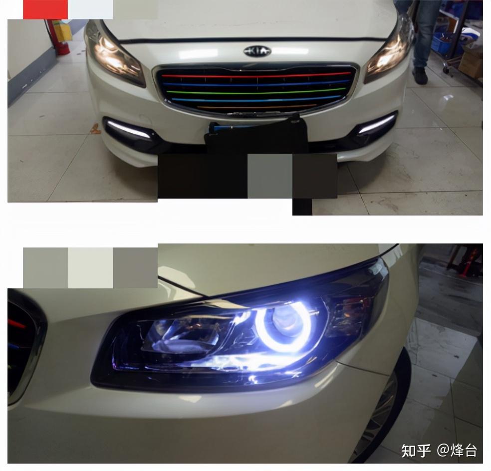 烽台车灯汽车改装天使眼与恶魔眼附改装案例