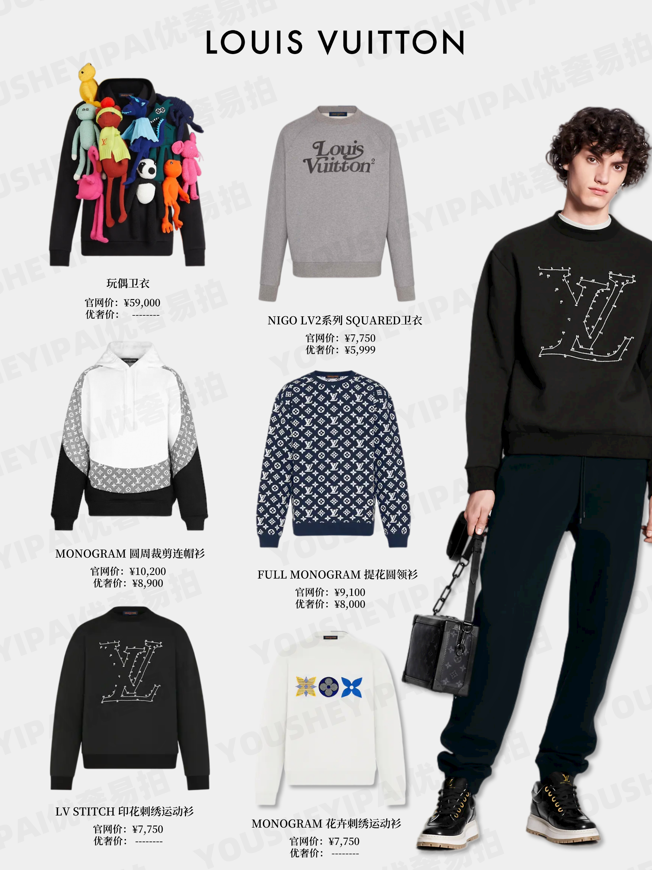 奢侈品鉴定时尚潮牌大牌卫衣集合时髦精必备单品