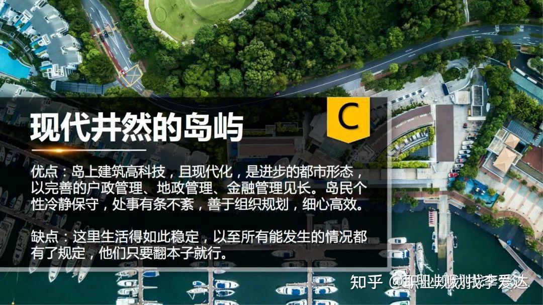 岛上都是高科技建筑,很现代,是进步的都市形态,以完善的户政管理,地政