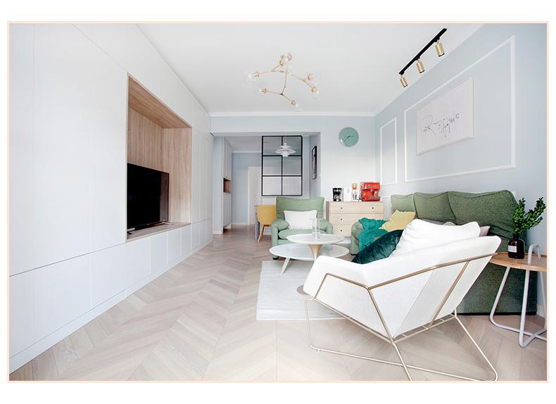 原木色北欧三居轻松配色格局自由