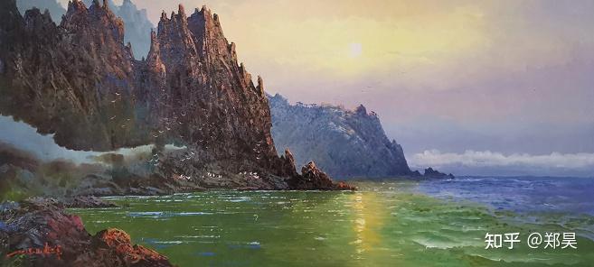 朝鲜油画功勋艺术家方仁洙海金刚