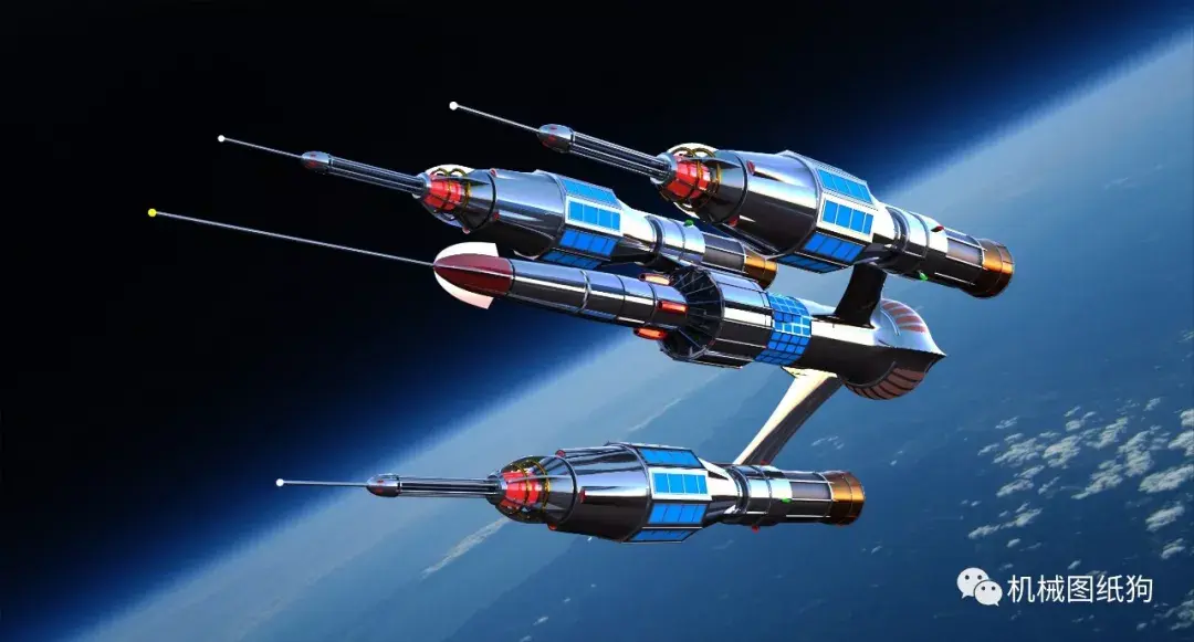 飞行模型liberator太空飞行器3d数模图纸step格式