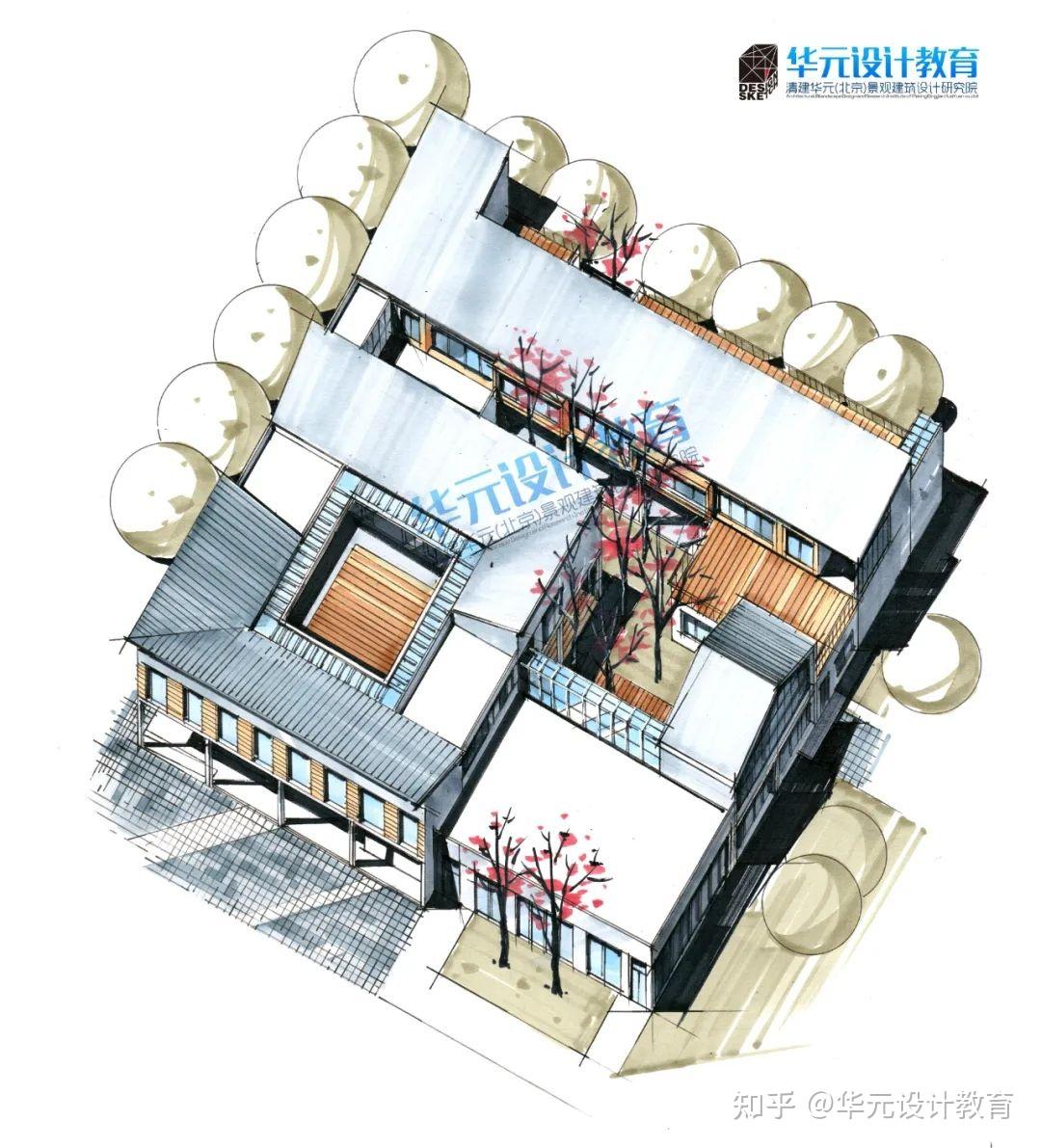 高分快題清華大學2022建築學初試快題高分解析及示範大學城青年旅社