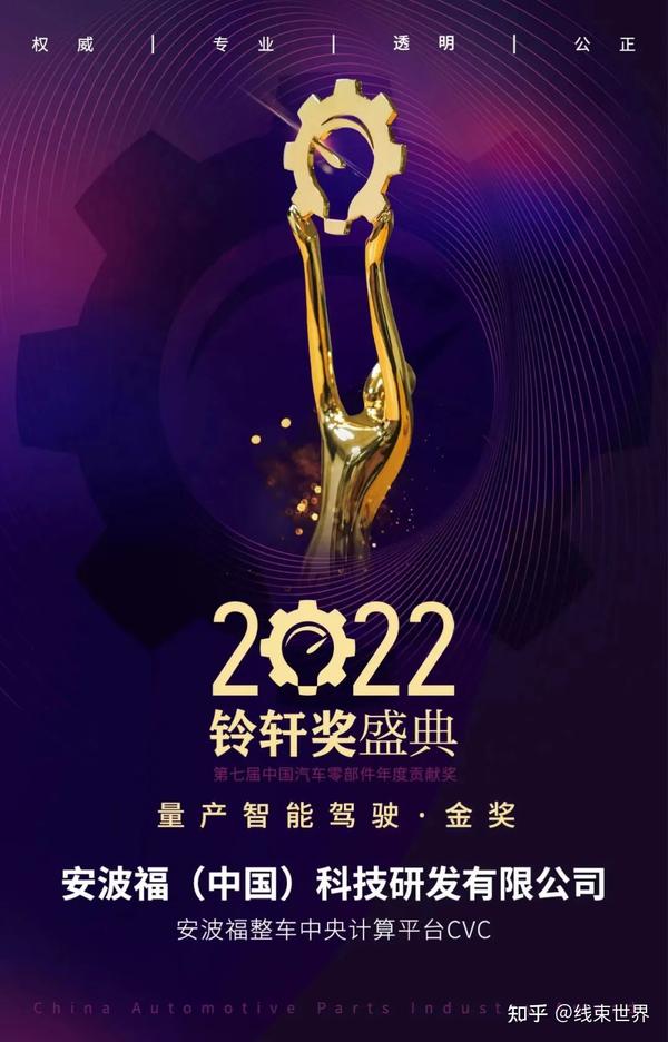 安波福全球首款整车中央计算平台斩获多项大奖 - 知乎