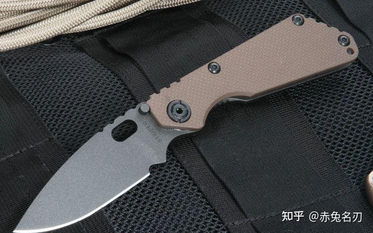 strider美国挺进者smfs沙色蜂窝g10柄黑色涂层战术折刀