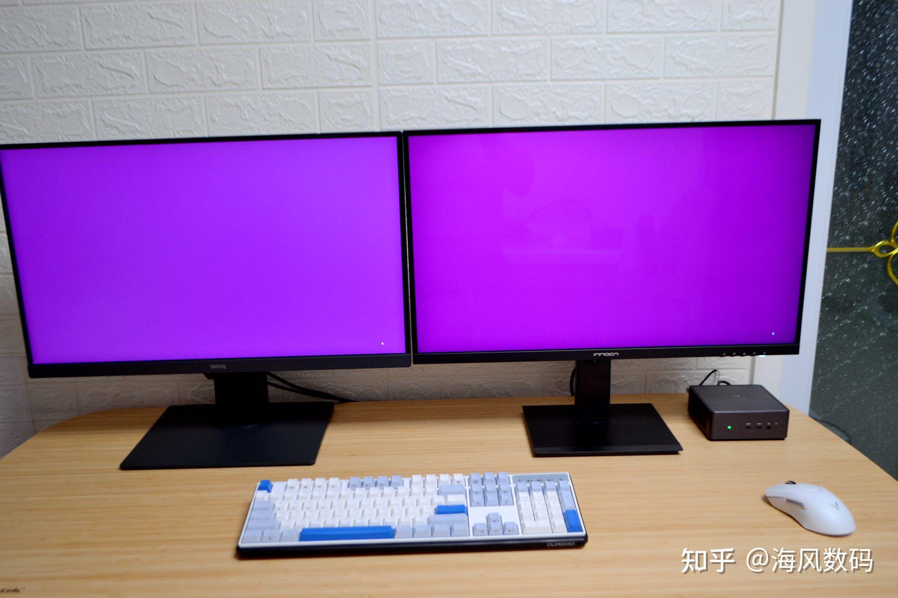 下面我们和明基pd2700u对比,左边为明基pd2700u,右边为联合创新27c1u