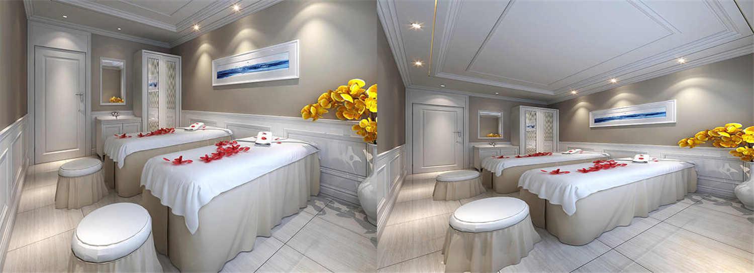 美容院装修设计发布红蓝撞色设计精美的超出想象