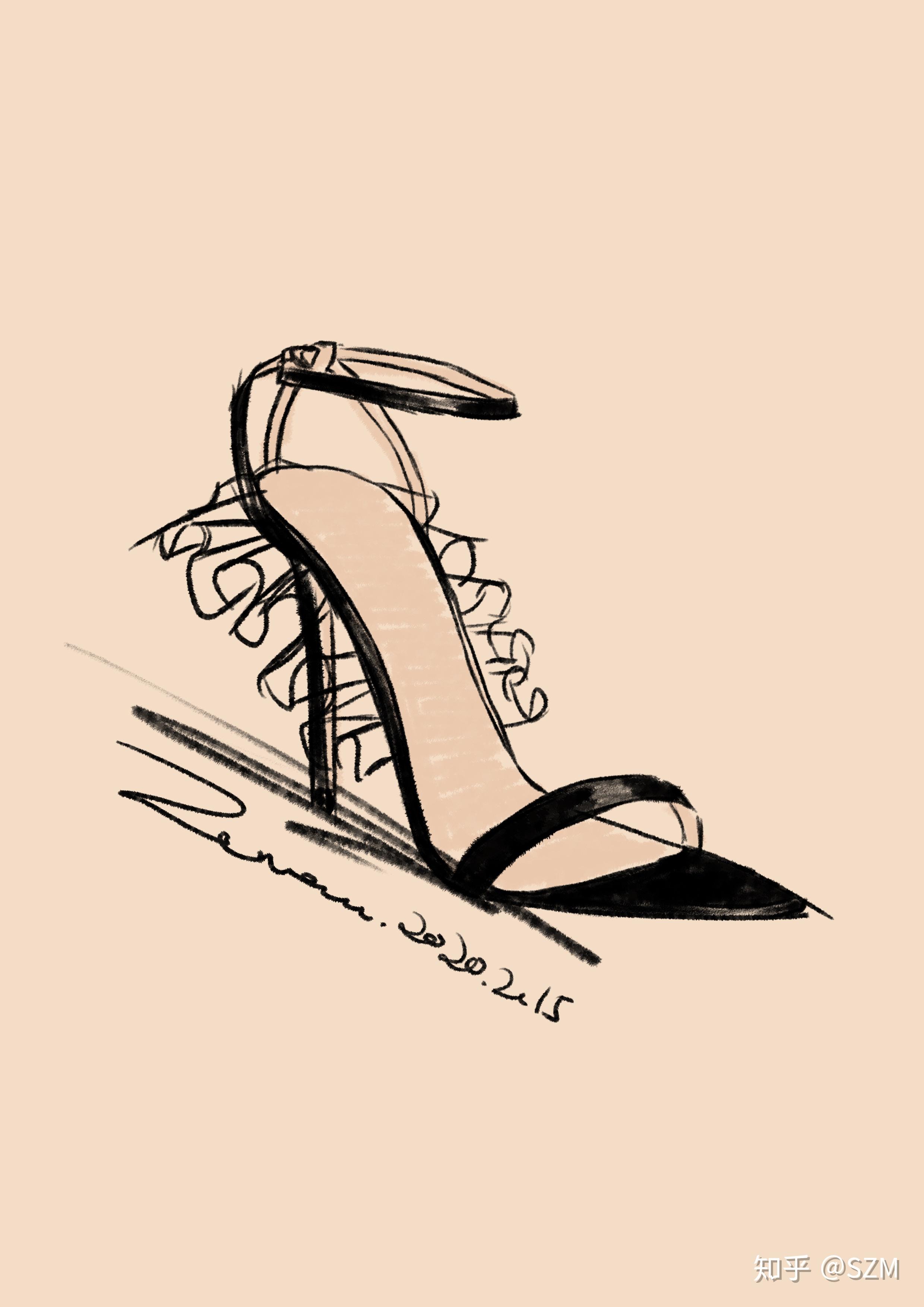 fashion sketch book -1 是高跟鞋的设计手稿 是用photoshop,手绘板