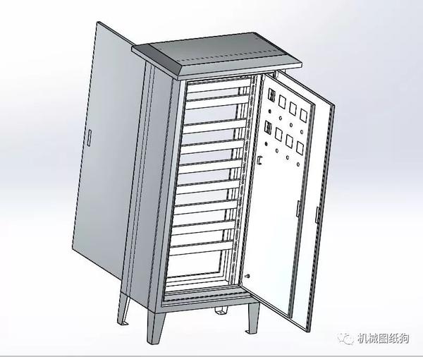 【工程机械】7、8路配电柜钣金结构3D模型图纸 Solidworks设计 - 知乎