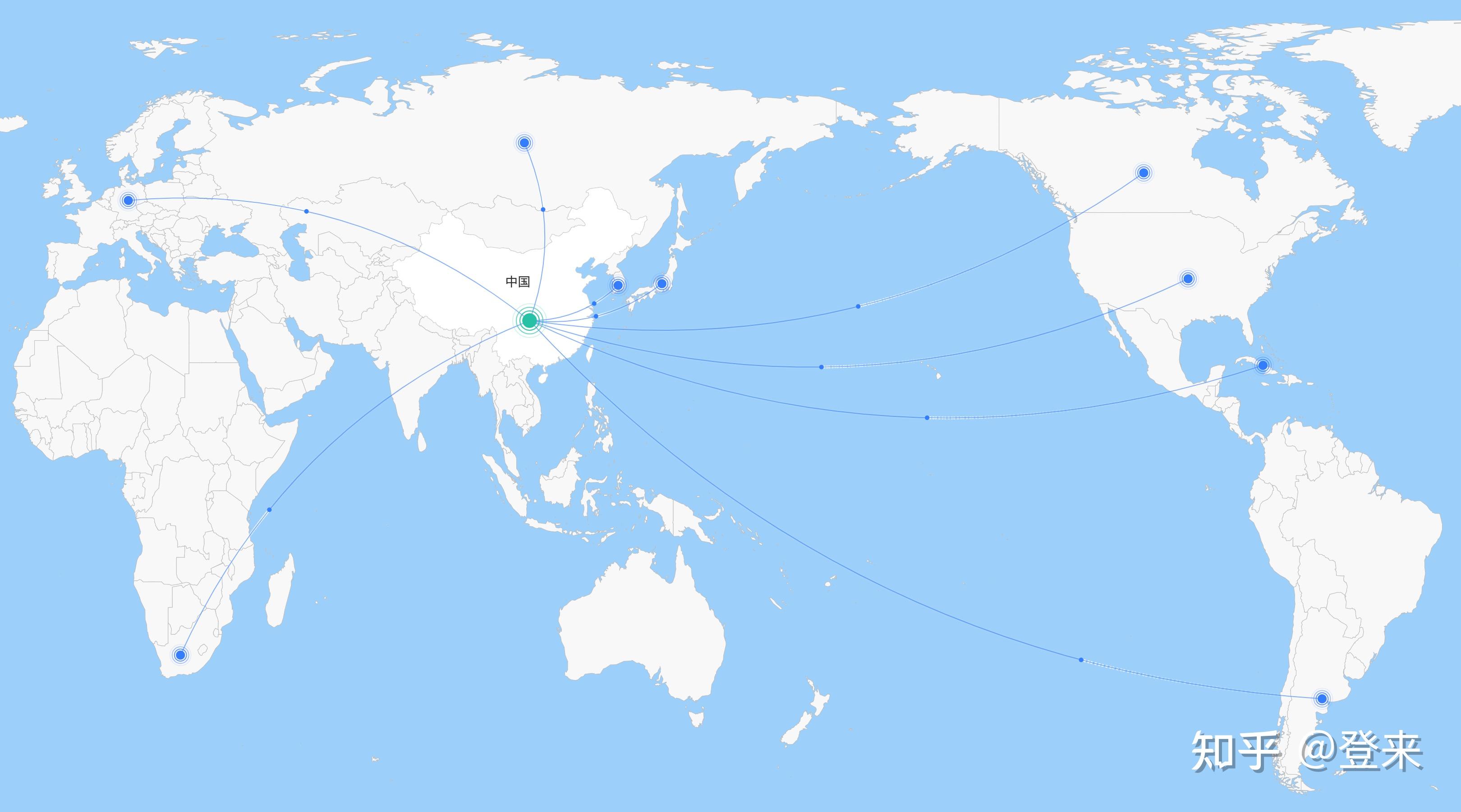 Echart世界地图亚洲中国为中心航迹图 - 知乎