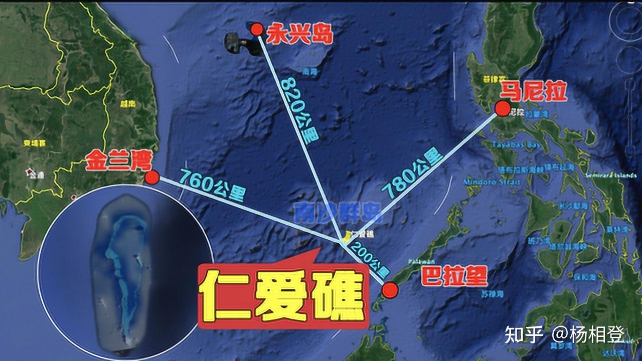 从地图位置上看,中业岛距离菲律宾的巴拉望岛约500公里,距离越南海岸