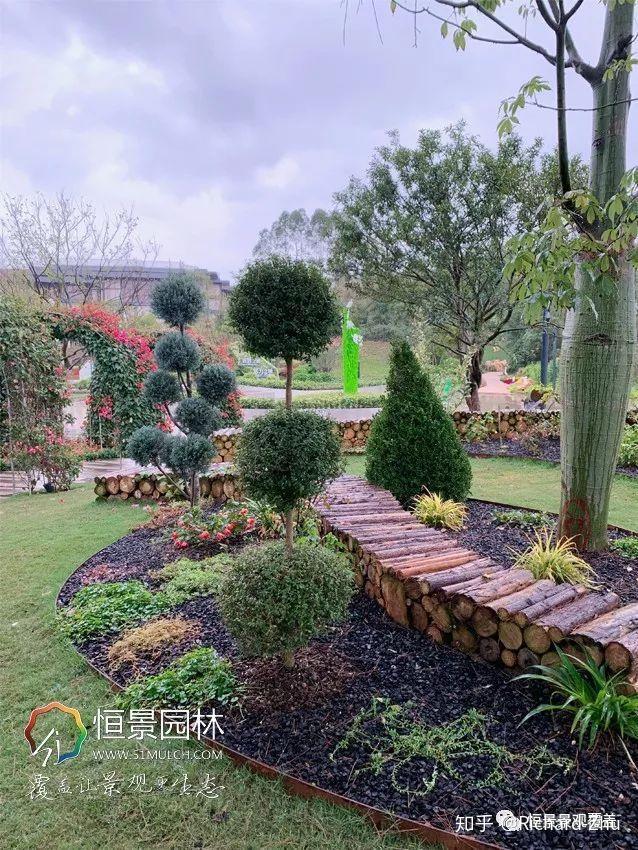 有机覆盖物恒景园林花境景观覆盖实景案例