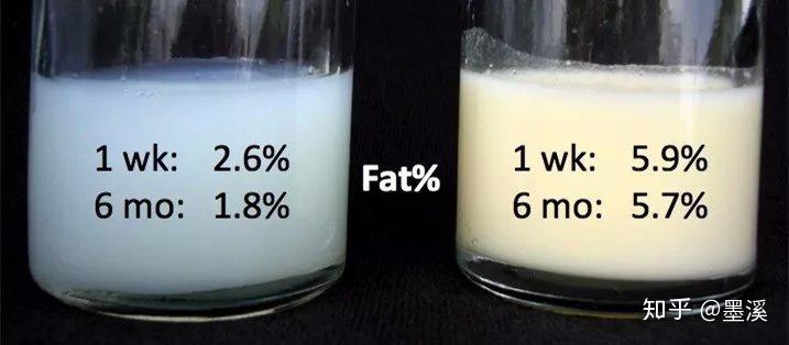 母乳的颜色,取决于脂肪含量(可以参考熬得很浓的肉汤,奶白奶白的,对