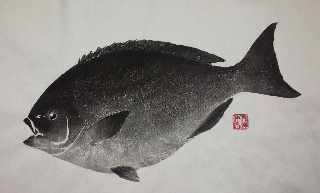 日本传统民间艺术鱼拓