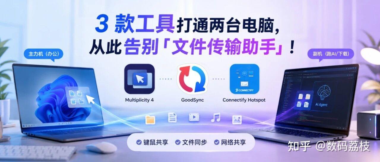 3 款工具打通两台电脑,从此告别「文件传输助手」!