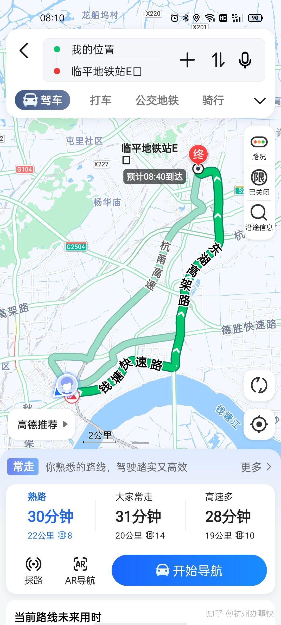 杭州開始限行了沒法開車了好煩啊