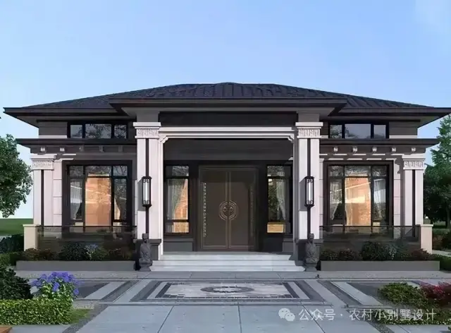 42套一层新中式别墅自建房,也霸气十足乡村一层养老农村别墅住宅 - 知乎