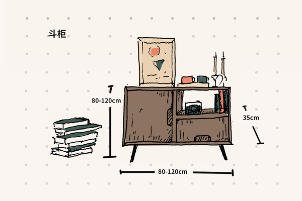 11张手绘漫画图搞定装修家具尺寸