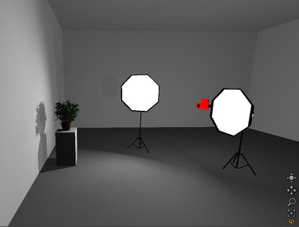 如何布置打出这种影子的灯光?