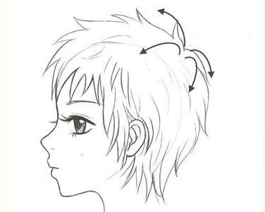 画头发时要注意头发有一定的厚度,头顶的头发并不是直接贴在头顶.