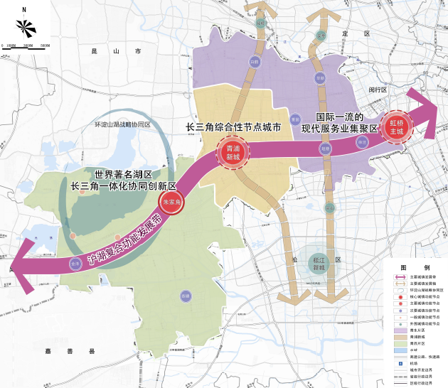 规划中的新城核心片区上海青浦产业物流园交通情况·距离g1503上海