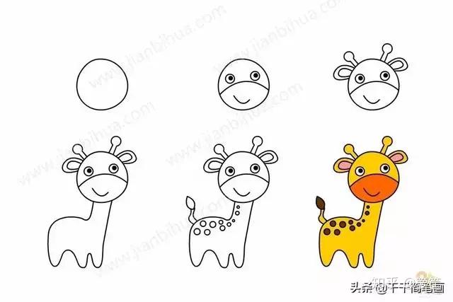 100多种超萌漫简笔小动物头像画法值得收藏临摹