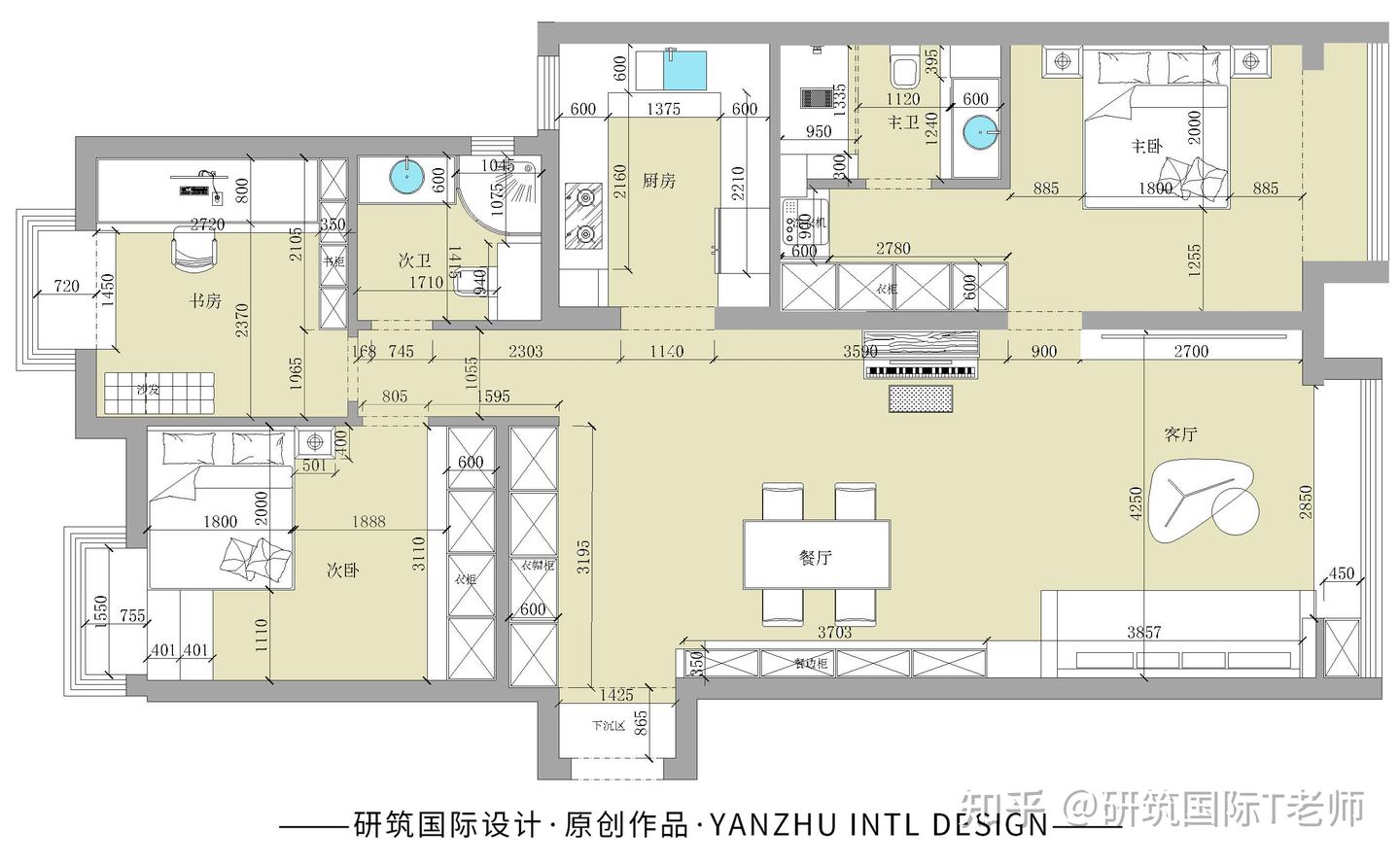 130㎡现代风| 以黑白灰为主色调 |简单大气|客厅做护墙板隐形门设计 - 知乎