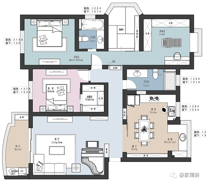 精品案例觀景走廊三角鋼琴居然還有套房130㎡老房改造驚喜不斷