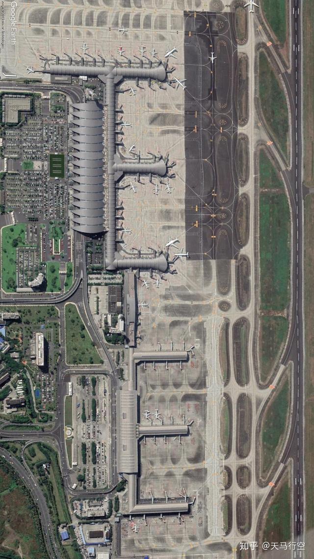 双流机场跑道全景图图片