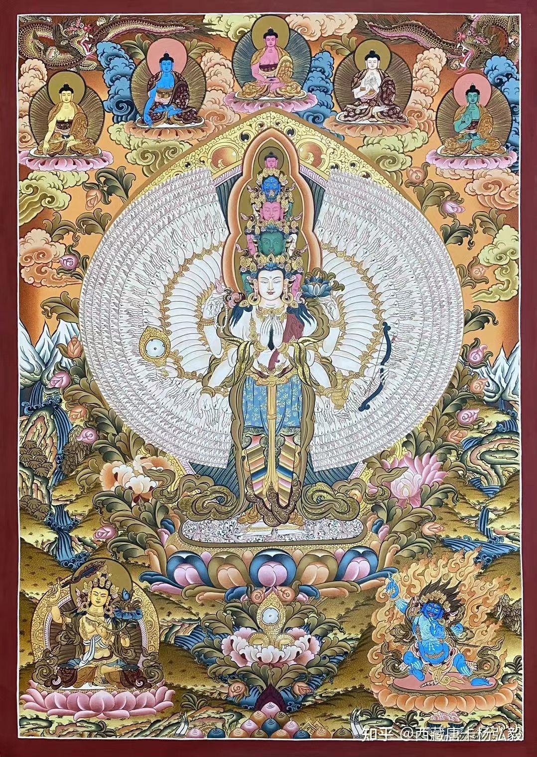 先讲尼泊尔唐卡,尼泊尔是唐卡最大的产区,在尼泊尔是有一条完整的唐卡