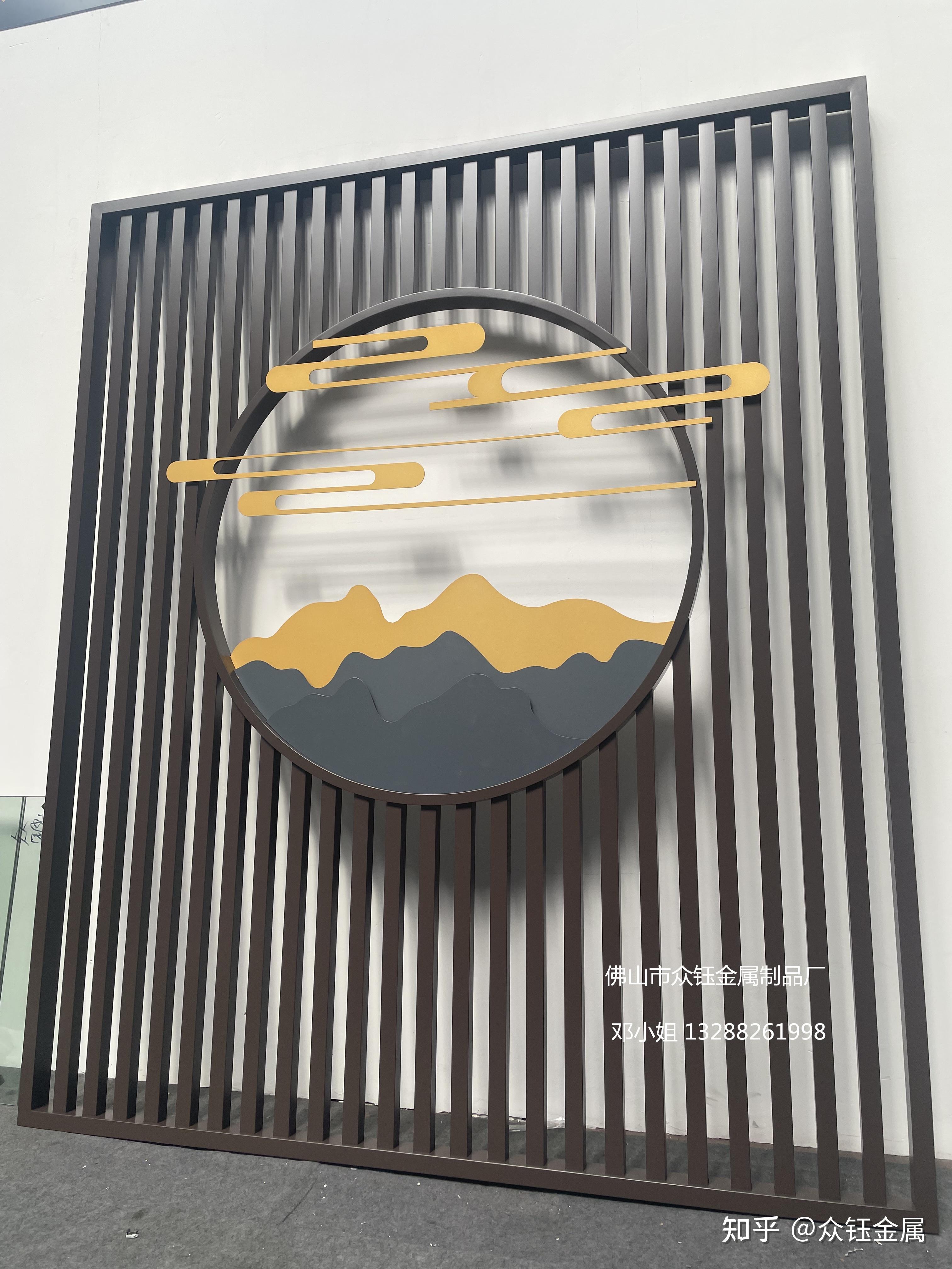 庭院不锈钢屏风 花园造景山水景墙美轮美奂