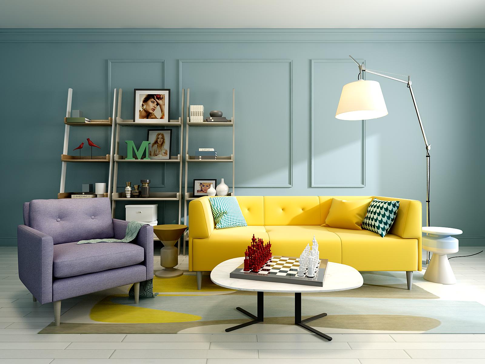 选择一款形态优美,配色大气的沙发,或是给家里某个角落添置一组设计感