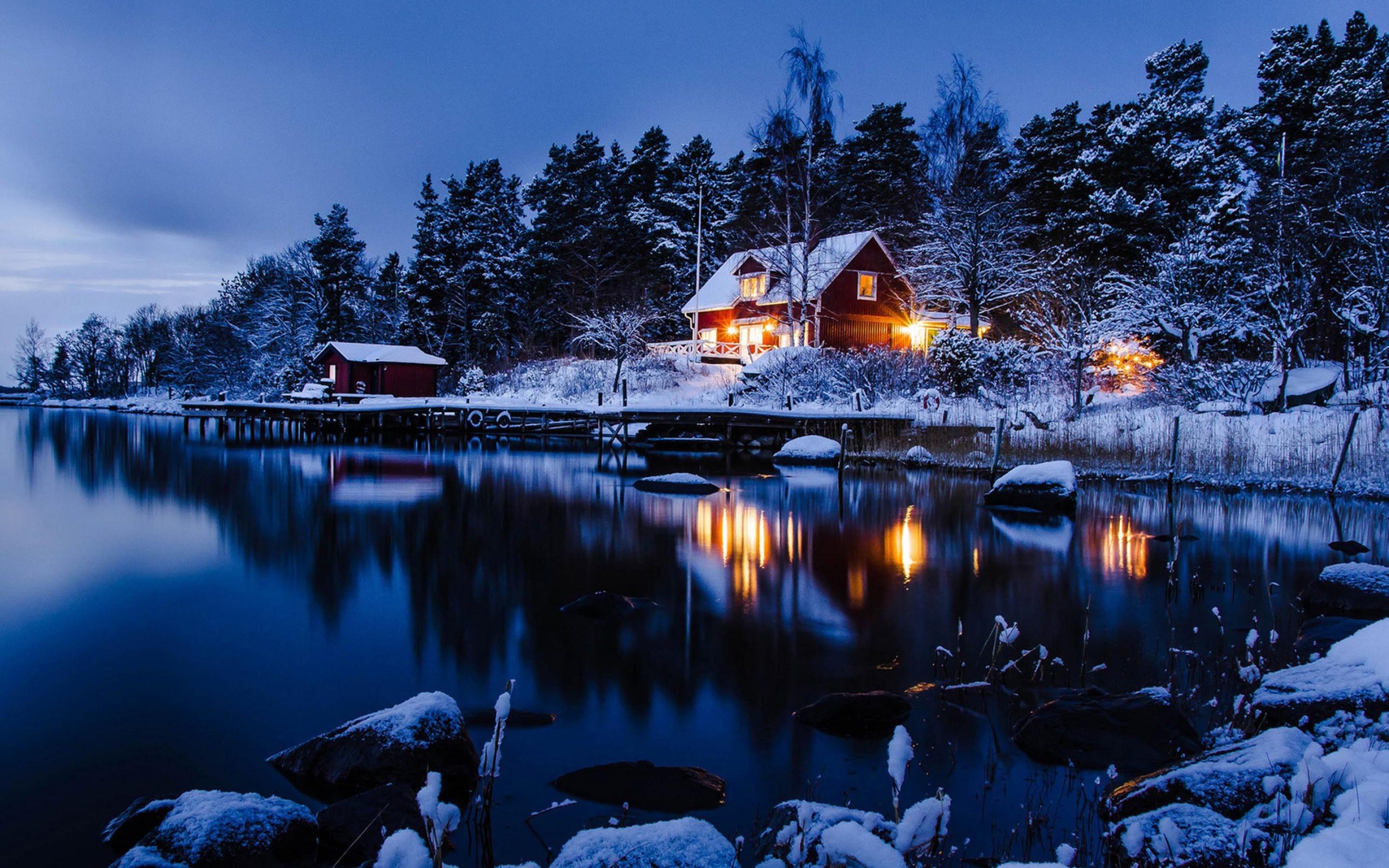 芬兰雪景 唯美图片