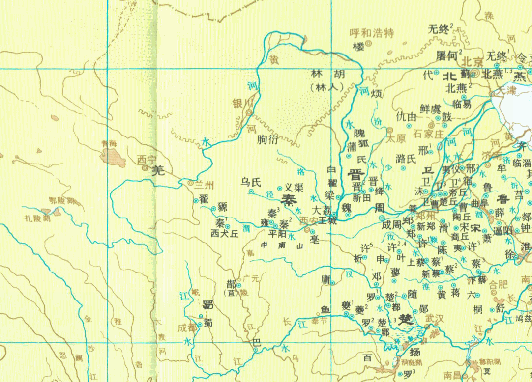 春秋戰國時期的十大西戎國寧夏佔兩個