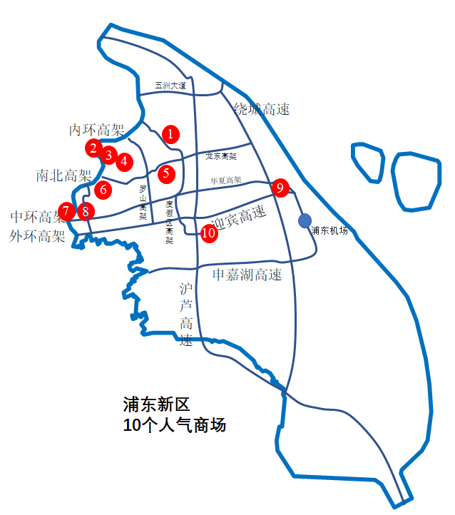 上海主要商圈分布图图片