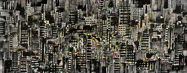 吴冠中罕见都市题材大作香港夜景巴黎100万欧起拍贵吗