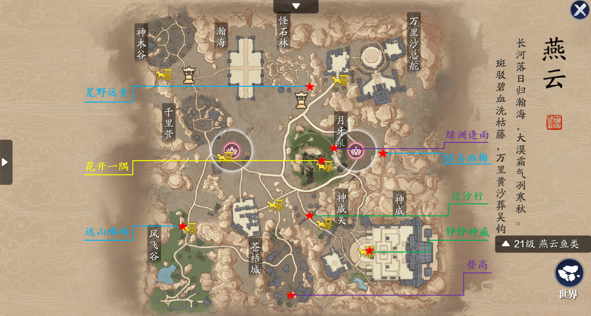 天刀手游胜景录图鉴拍照指南燕云篇含坐标