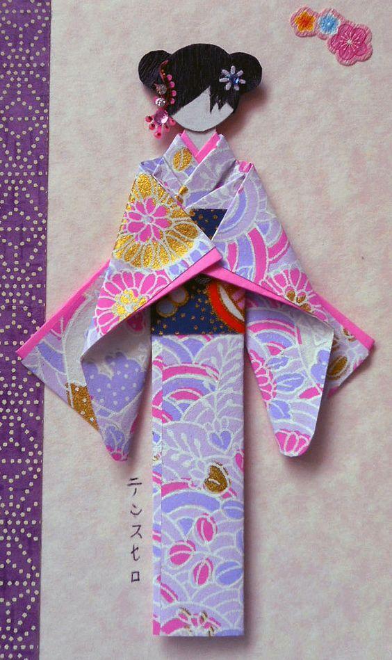 你也是艺术家——日本和服小纸人