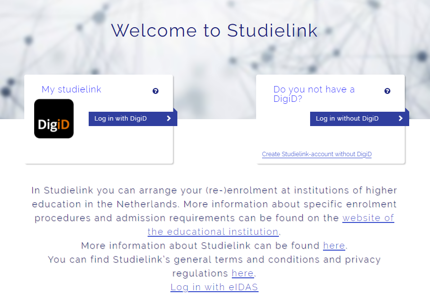 Studielink VRAAGbaak stappenplannen