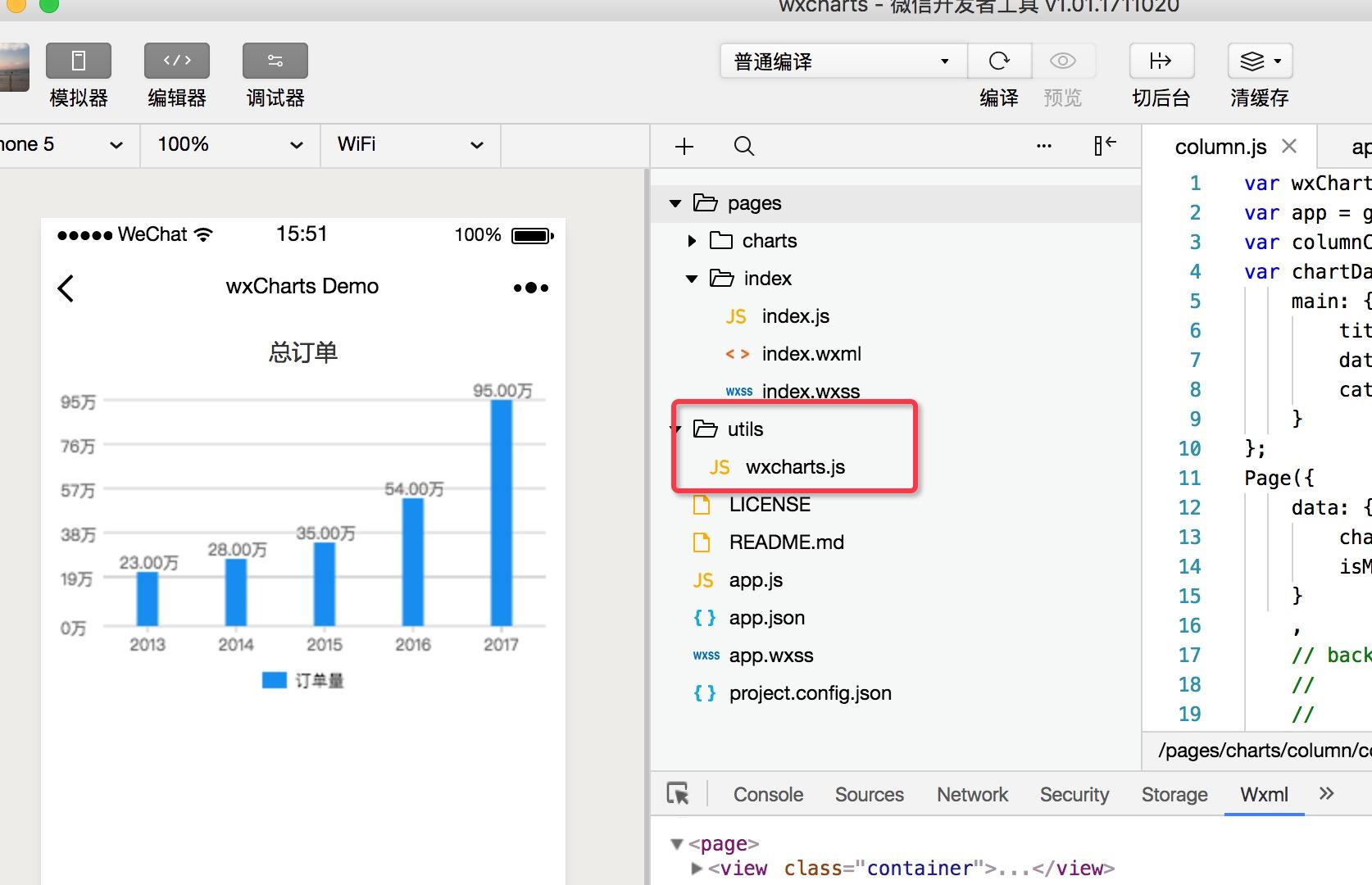 Wxgraph 微信小程序实战篇:基于wxcharts.js绘制移动报表 - 知乎
