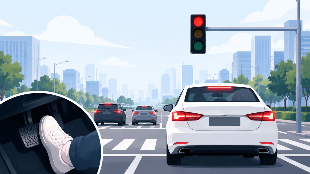 等红灯时全程踩着刹车,不累吗?老司机一句话,把我点醒了