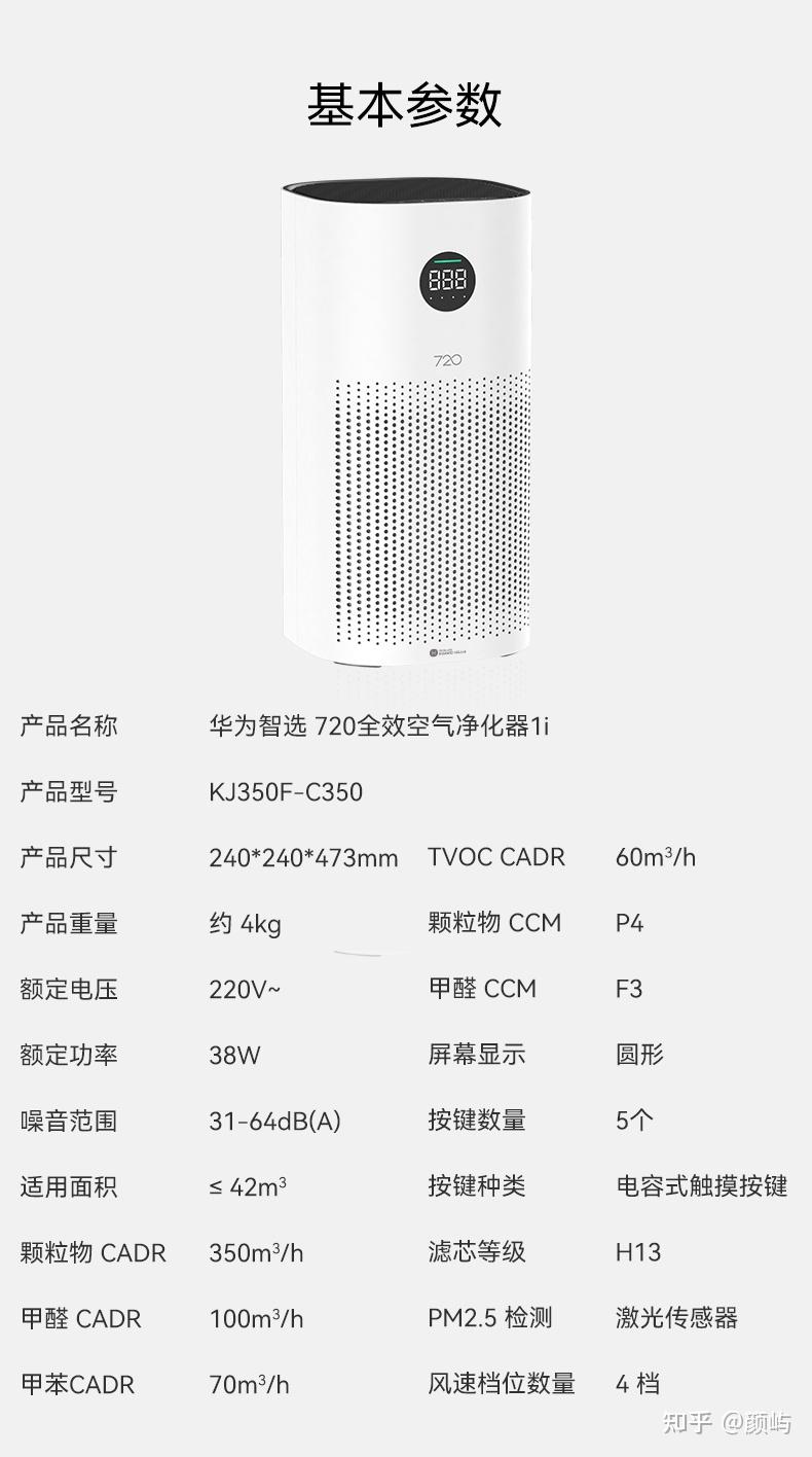 华为智选720全效空气净化器怎么样,和小米空气净化器哪个好?