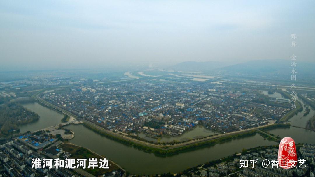 寿县古城全景俯视图图片