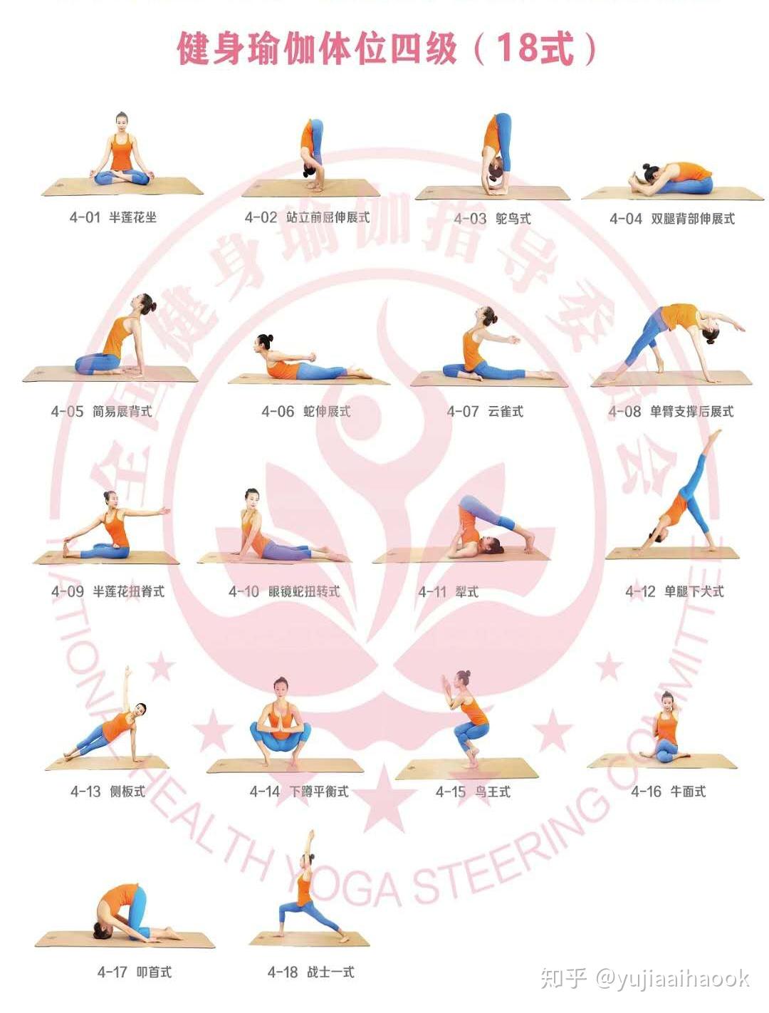 健身瑜伽108式体位标准图片