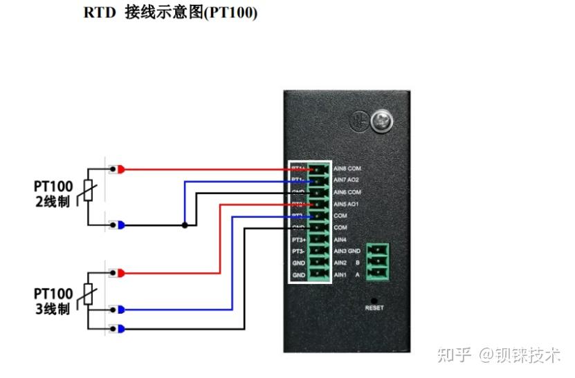 pt100三根线abc接线图图片